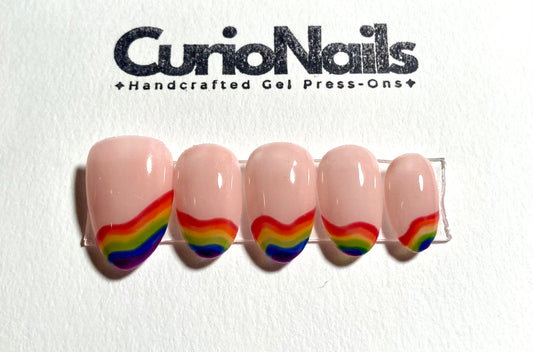 Jelly Rainbow Tips | Gel Press-On Nails